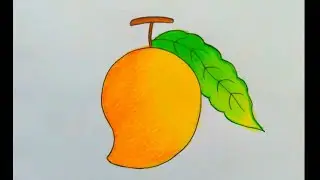 Mango Drawing || How to Draw Mango Step by Step || Mango Drawing Colour || Fruits Drawing