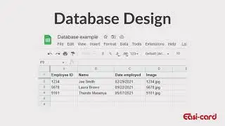 Creating a database for Plastic cards | Easi card