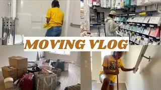 MOVING VLOG 1 | Cleaning, Unpacking, Shopping & Moving in Without a Bed