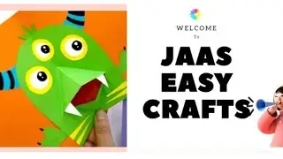 Monster Pop Card/ How to make Monster Card for kid@JAASEasyCrafts