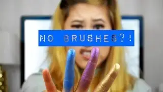 FULL FACE USING ONLY MY FINGERS?! NO BRUSHES CHALLENGE || heidiroro