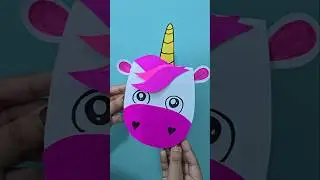 Cute unicorn paper craft video amazing colourful unicorn craft #unicorncraft#diy #homemadepapercraft