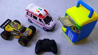 Unboxing ambulance rc airbus rc lot car battary oparated atm money bank🏦 review test