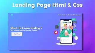 Landing Page in Html & Css | Landing Page | CodeWithRahul