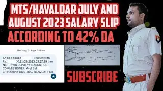 mts/havaldar latest salary slip #ssc #sscmts #sschavaldar #salaryslip #havaldar #ssccgl2023