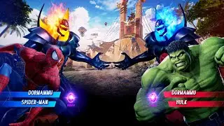 Dormammu & Spiderman vs Dormammu & Hulk (Very Hard) - Marvel vs Capcom | 4K UHD Gameplay