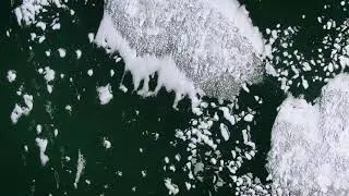 Thawing Ice on Presque Isle Bay, Erie PA 4k