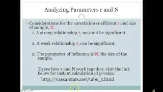 Correlation Coefficients and p-Values