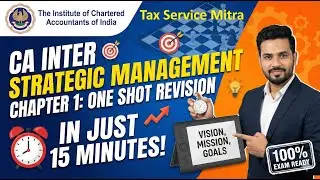 Introduction to Strategic Management | CA Inter Chapter 1 Full Revision | SM One Shot Revision