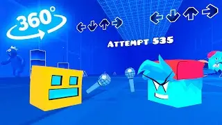 FNF Vs Geometry Dash 360&deg; 3D Animation