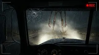 DASHCAM: Siren Head Attacks Road Train