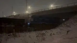 CN 4126 and CN GMTX 4908 Forcing Through The Snow!
