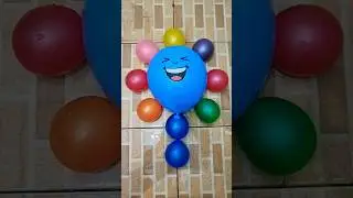 🎈Balloon Popping Fun! One Big + 9 Tiny Colorful Balloons! #funny #poppballons 55