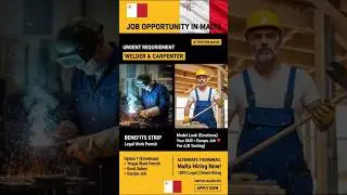 Job Opportunity in 🇲🇹 Malta &ndash; Urgent Hiring!#MaltaJobs #EuropeJobs #OverseasJobs #WorkInMalta