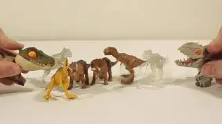 Jurassic World Dinosaur Surprise! | Camp Cretaceous Snap Squad | Toys Toys Boom! | T-Rex Indominus