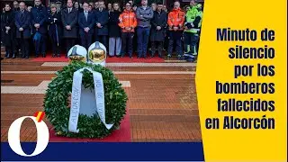 Alcorcón y la región se unen en un emotivo minuto de silencio por los bomberos fallecidos