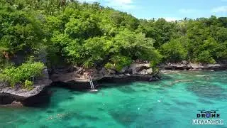 Blue Lagoon Diving Cliff (Aerial Shot) Baganian Tabina Zambo. Sur
