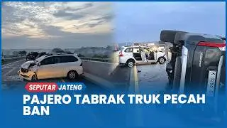 Tabrakan Beruntun di Tol Semarang&ndash;Solo, Pajero Tabrak Truk Parkir di Bahu Jalan karena Pecah Ban