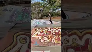 Frontside 5-0 Grind On The Mini Ramp!