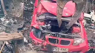 💥VRS Dismantling BMW car process. Incredible Large Scale Scrap Car Process