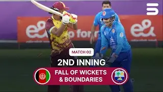 West Indies's All FOW & Boundaries | Afghanistan vs West Indies | 2nd T20I MATCH | 3213