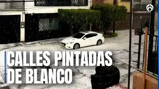 Tormenta en CDMX: Granizo cubre calles y viviendas afectadas