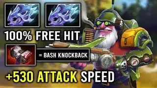 WTF +530 Attack Speed Unlimited Knockback 2x Moon Shard Sniper with Basher Free Hit Dota 2