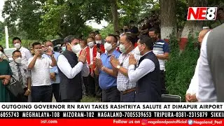 Outgoing Nagaland Governor RN Ravi takes Rashtriya Salute at Dimapur airport on September 15, 2021