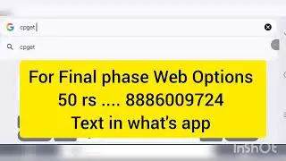 CPGET 3rd / Final Phase Web Options Started🔥ఎవరెవరు ఎలా Web Options పెట్టాలి #campusstudent 