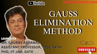 Gauss Elimination Method (Echelon Form)| Solution of Linear Equations (Step-by-Step) | BA, BSc, MSc