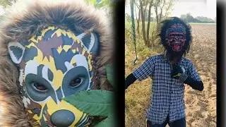 Gujarati vlog challenge video tiger 🐯 chitta Gorilla 😼🦁🦝 computer video