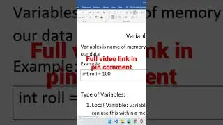 #variable in #java || Java crash course||02