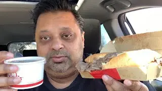 Eating Arby’s French Dip & Swiss 1/2 pound