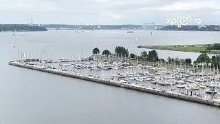 Kiel Holtenau marina, Germany 2019.07 aerial video