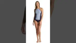 Helen Jon Silver Sands Activewear Power Racerback Tankini Top | SwimOutlet.com