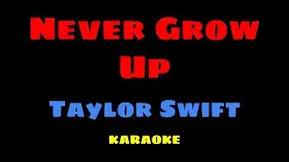 Never Grow Up - Taylor Swift KARAOKE