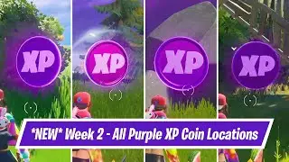 Week 2 - All *NEW* 4 Purple XP Coin Locations in Fortnite Chapter 2 Season 3