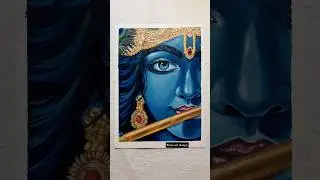 Krishna Ji drawing 💯🌸💓 #krishna #art #shorts