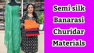 Semi silk | Banarasi work | Salwar suits | @noblelady 