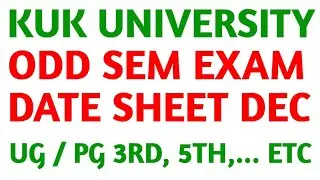 kuk exam news 2020 | kuk odd sem date sheet | kuk exam date sheet 2020 | kuk exam update | kuk news