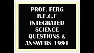 INTEGRATED SCIENCE:    JHS PAST INTEGRATED SCIENCE QUESTIONS   1991