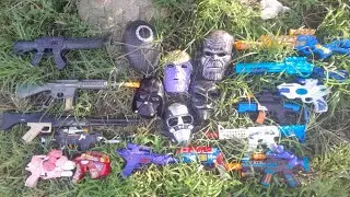 Collecting M14,WATER GUN,MP5,M16,M1014,NETGUN,SPACEGUN,M60,ANONYMOUS BLACK,THANOS,DEATH VADER.