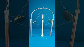magnet and candle #experiment #science #physics  #magnet #flame #scienceproject #neodymiummagnet