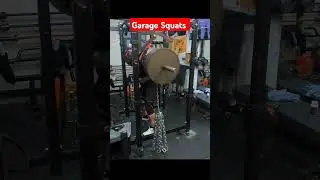 Duffalo Bar Chain Squats #garagegym #exercise #fitness #squat #strength