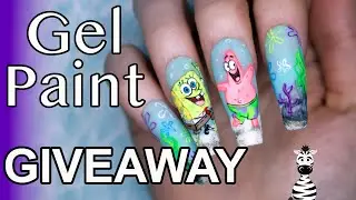 BEST NEON GELS! Spongebob Gel Nail Art Tutorial | Madam Glam GIVEAWAY (CLOSED)