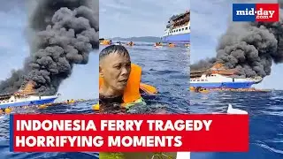 Indonesia Ferry Fire Caught on Livestream: Man Films Escape as Ship Burns