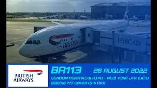 Flight: British Airways BA113 - LHR-JFK - 26/08/2022
