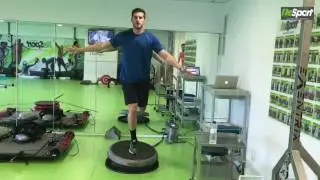 Lunge frontal con desequilibrio y vibraci&oacute;n para mejorar fuerza y equilibrio