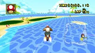 [MKWii TAS] GBA Shy Guy Beach Fast Lap (Glitch) - 17.779