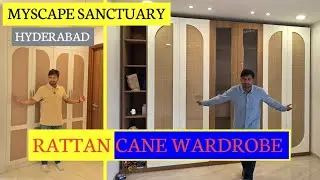 Rattan Cane Wardrobe Design for Modern Homes | 3BHK Interior at Myscape Sanctuary Hyderabad